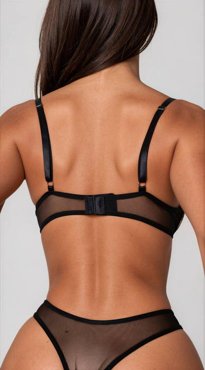 Fleur Embroidered Lace Bra and Thong Set