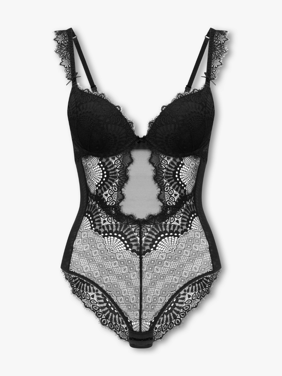 Jolanda Floral Lace Bodysuit with Underwire