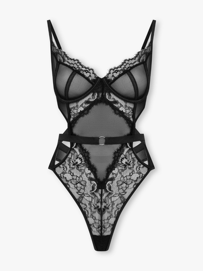 Renèe Sheer Mesh Bodysuit with Gloves